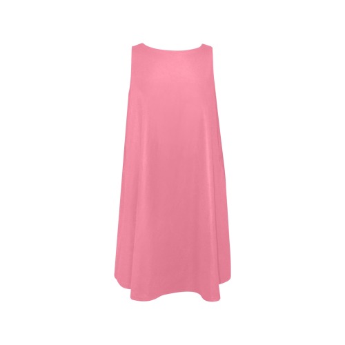 Bubblegum Sleeveless A-Line Pocket Dress (Model D57)