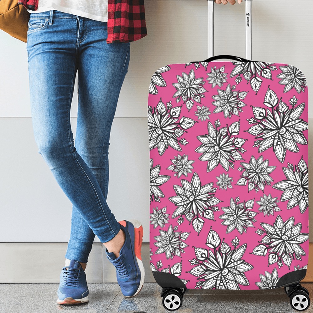 Creekside Floret pattern pink Luggage Cover/Large 26"-28"