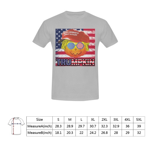 Donald Trump Pumpkin Patch Thanksgiving Graphic Men's T-Shirt in USA Size (Front Printing Only)