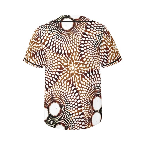 AFRICAN PRINT PATTERN 4 All Over Print Baseball Jersey for Women (Model T50)