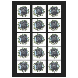 Adorable Black Pug Personalized Temporary Tattoo (15 Pieces)