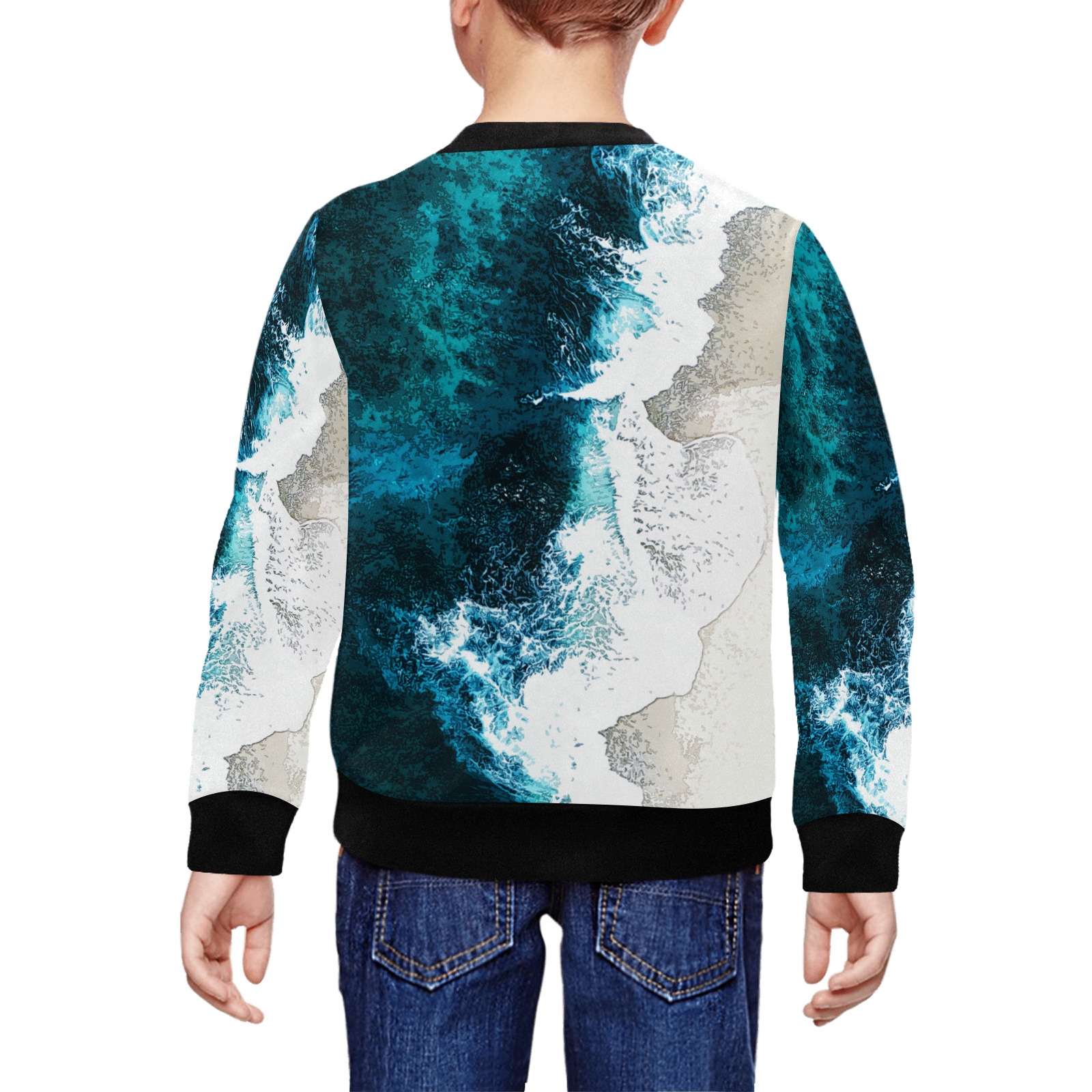 Ocean And Beach All Over Print Crewneck Sweatshirt for Kids (Model H29)