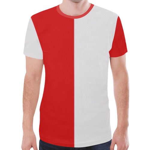 redgreyhalf2 New All Over Print T-shirt for Men (Model T45)