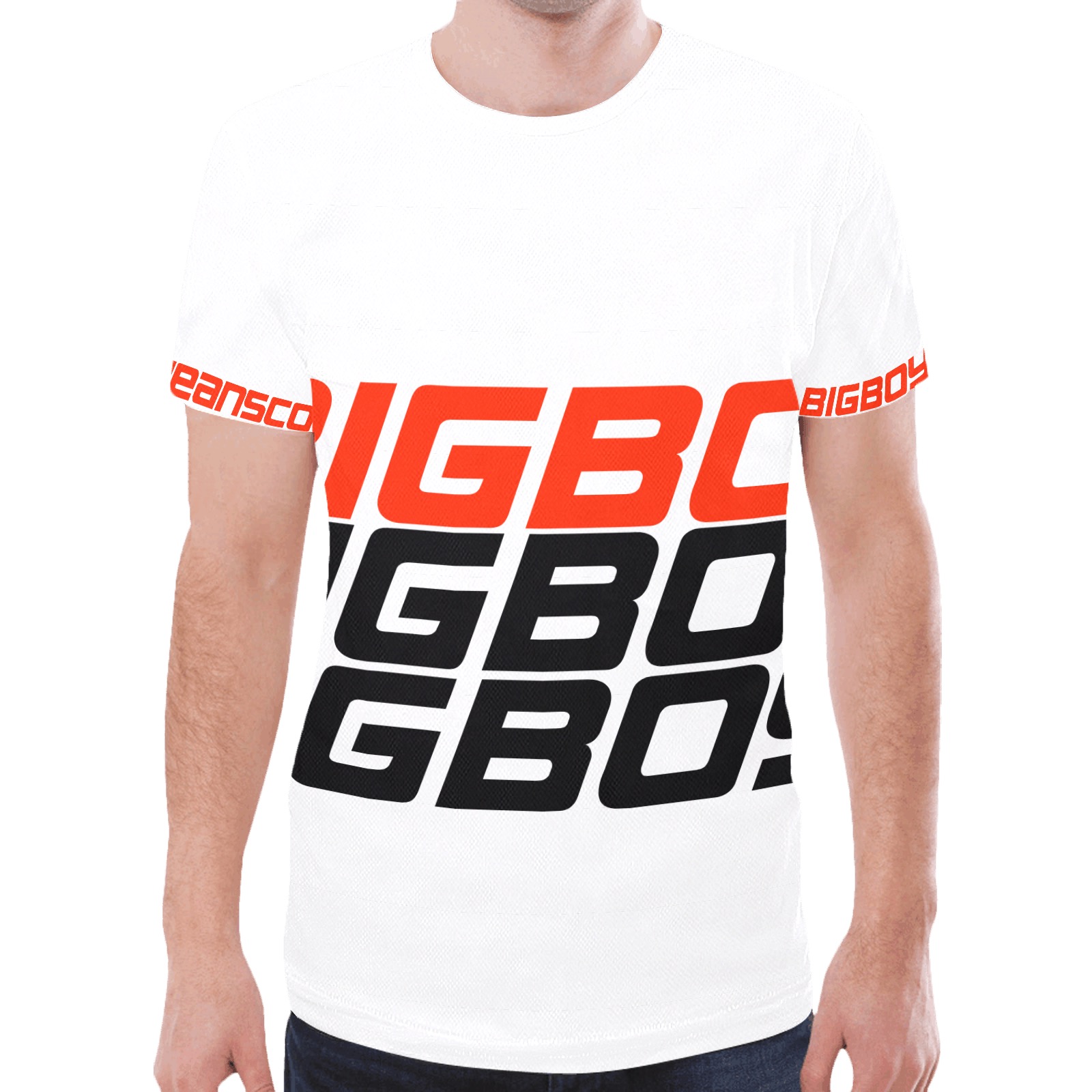 BXB WHITE TEE New All Over Print T-shirt for Men (Model T45)