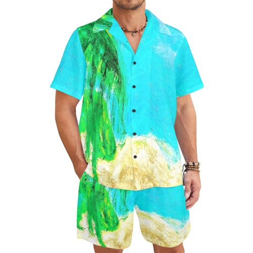 The Beach  Collection Men's Shirt and Shorts Outfit (Set26)