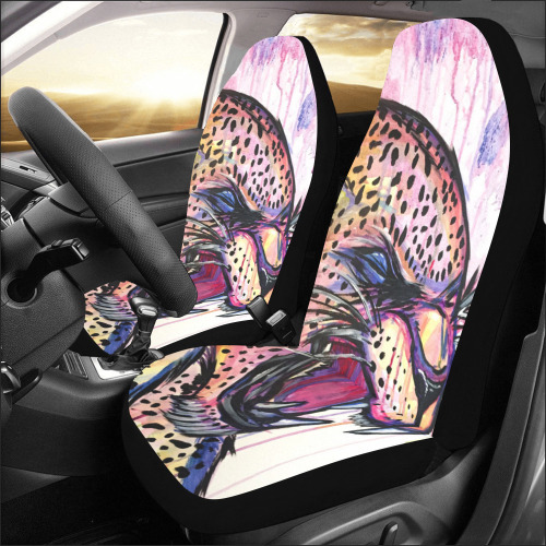 Leopard Scream Car Seat Covers (Set of 2)