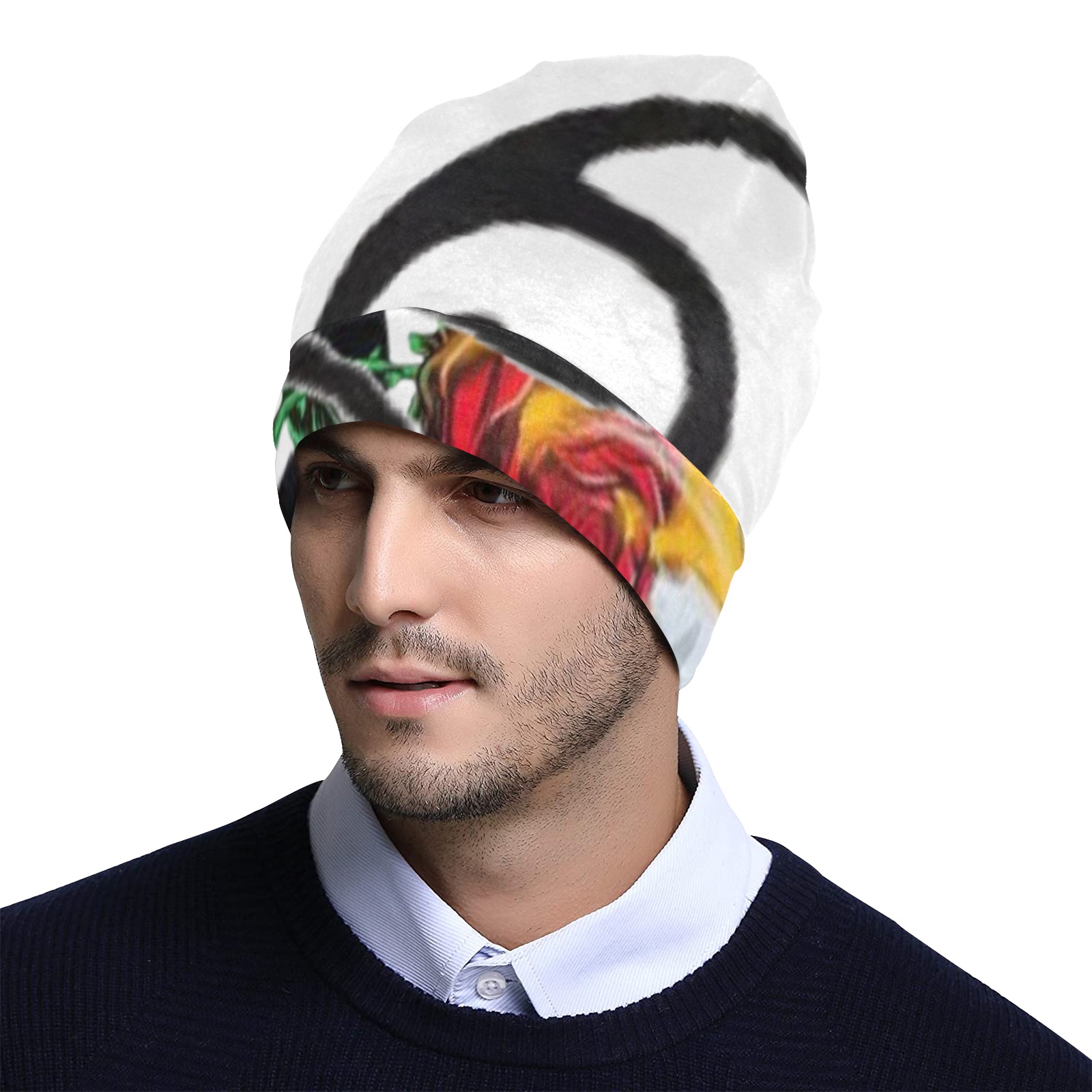Aromatherapy Apparel Graphic Beenie White All Over Print Beanie for Adults