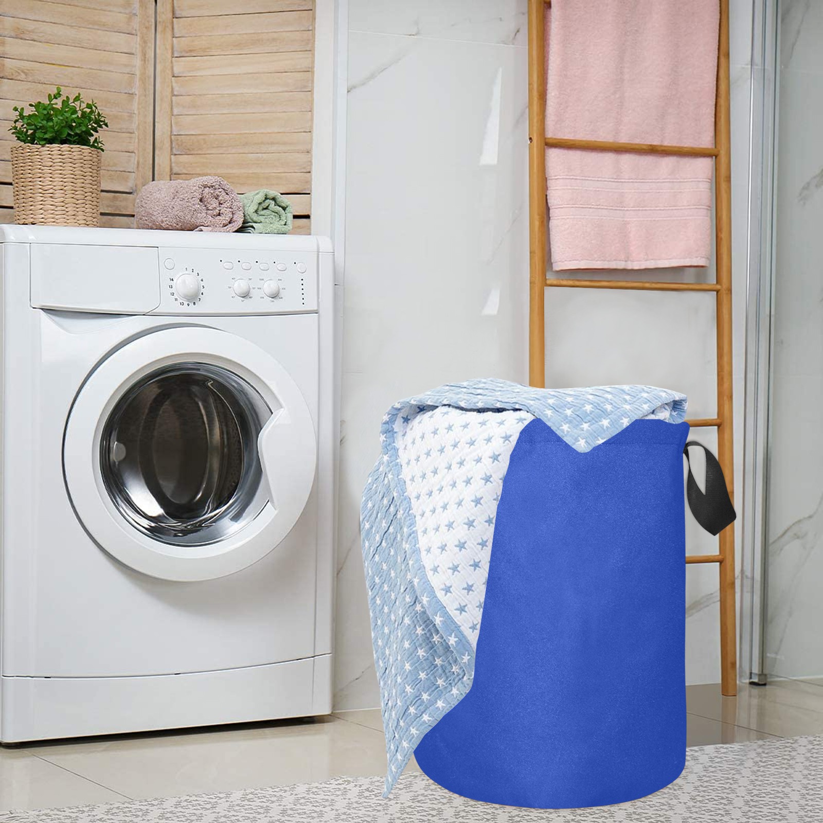 color Egyptian blue Laundry Bag (Small)