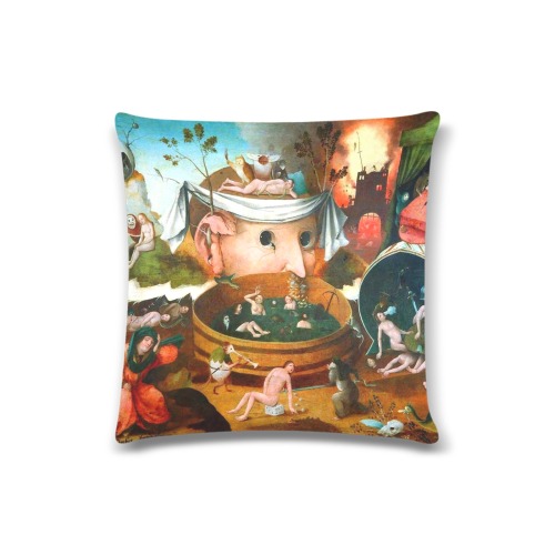 Hieronymus Bosch-The Vision of Tondal Custom Zippered Pillow Case 16"x16"(Twin Sides)
