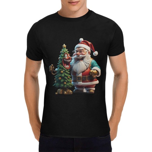Santa Claus Men's T-Shirt in USA Size (Front Printing Only)