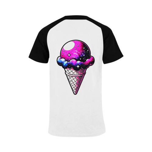 Space Cream Cone Men's Raglan T-shirt (USA Size) (Model T11)
