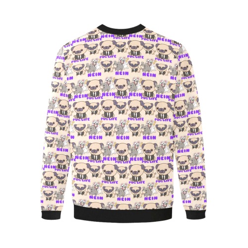 pattern (32) Men's Oversized Fleece Crew Sweatshirt (Model H18)