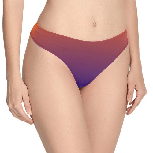 slice of rainbow Women's All Over Print Thongs (Model L30)