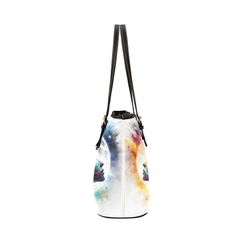 Seasons Of The Moon Leather Tote Bag/Small (Model 1651)