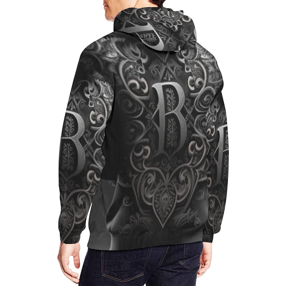 barrysambw-2 All Over Print Hoodie for Men (USA Size) (Model H13)