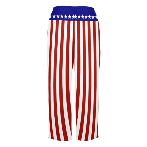 Stars and Stripes USA Flag Colors Women's Pajama Trousers without Pockets