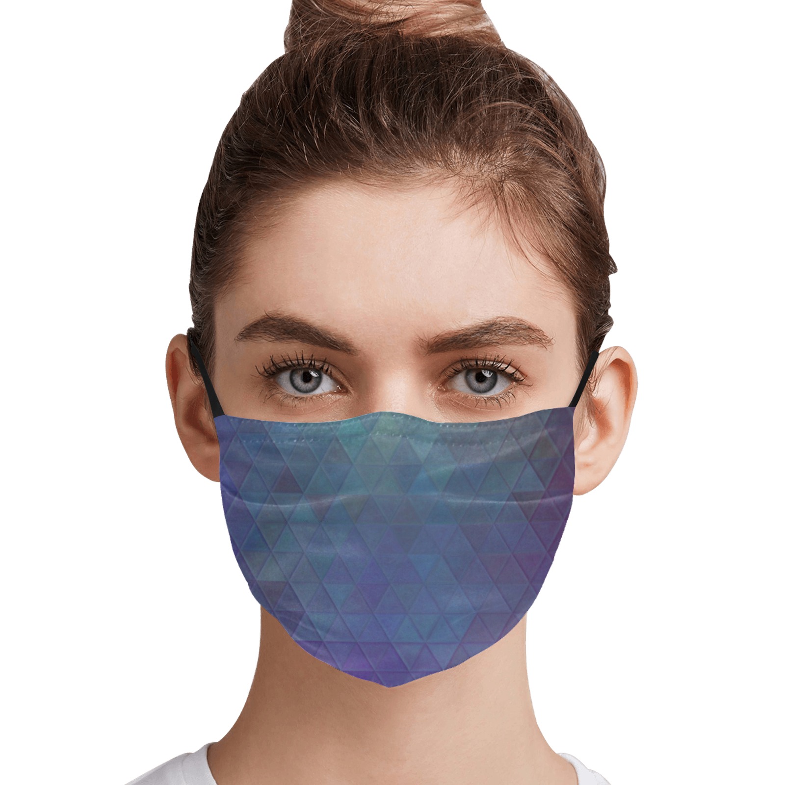 mosaic triangle 14 Pleated Mouth Mask for Adults (Model M08)
