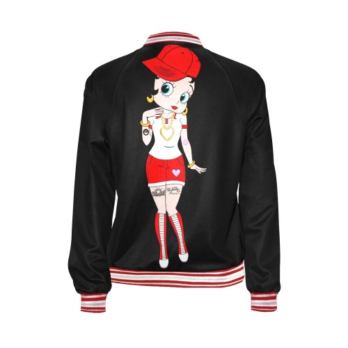 Betty Boop Thug All Over Print Bomber Jacket for Women (Model H21)