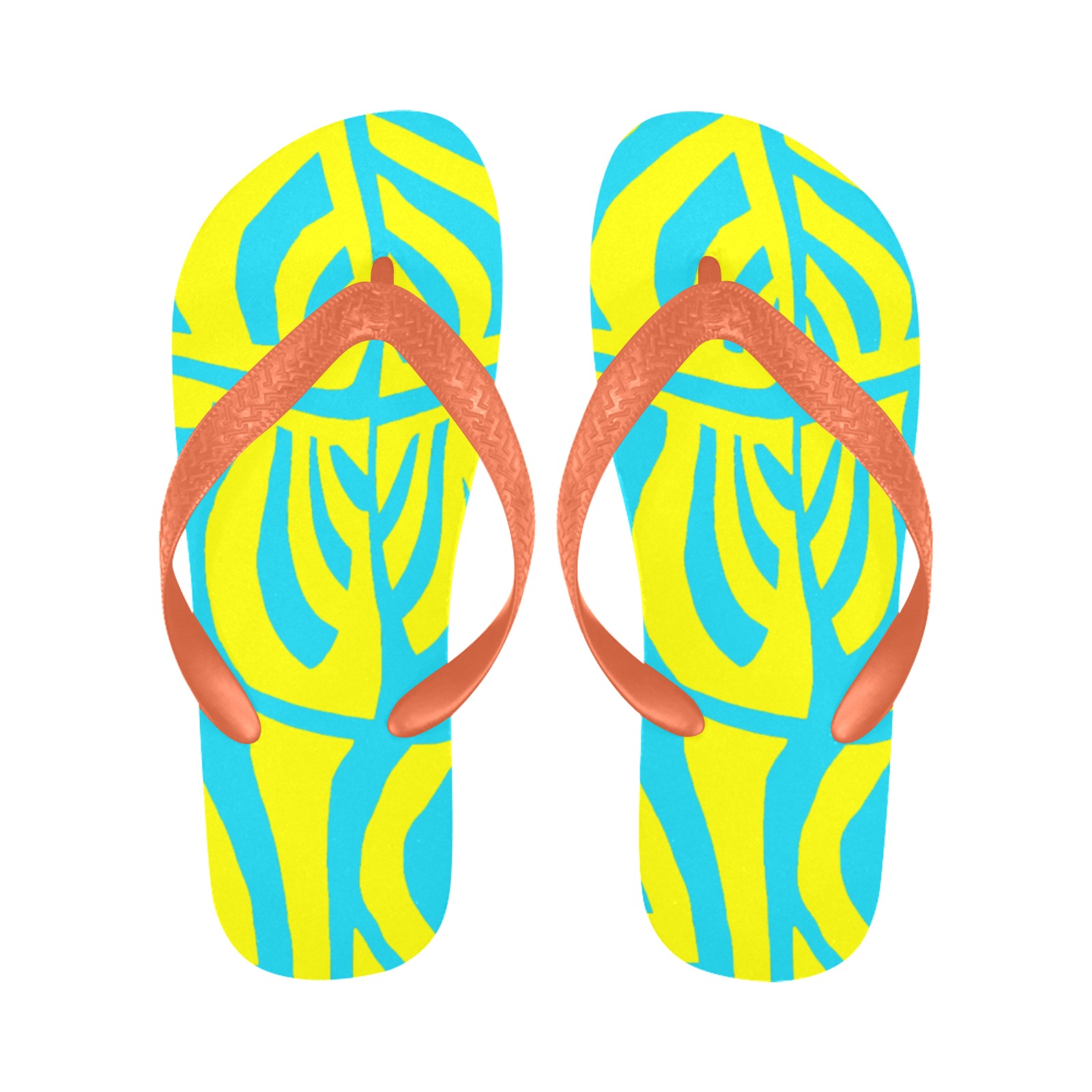 aaa yellow lb Flip Flops for Men/Women (Model 040)