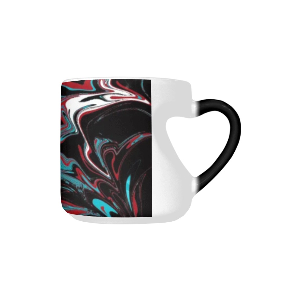 Dark Wave of Colors Heart-shaped Morphing Mug