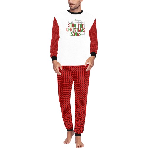 Most Likely to Sing Christmas Songs Men's All Over Print Pajama Set