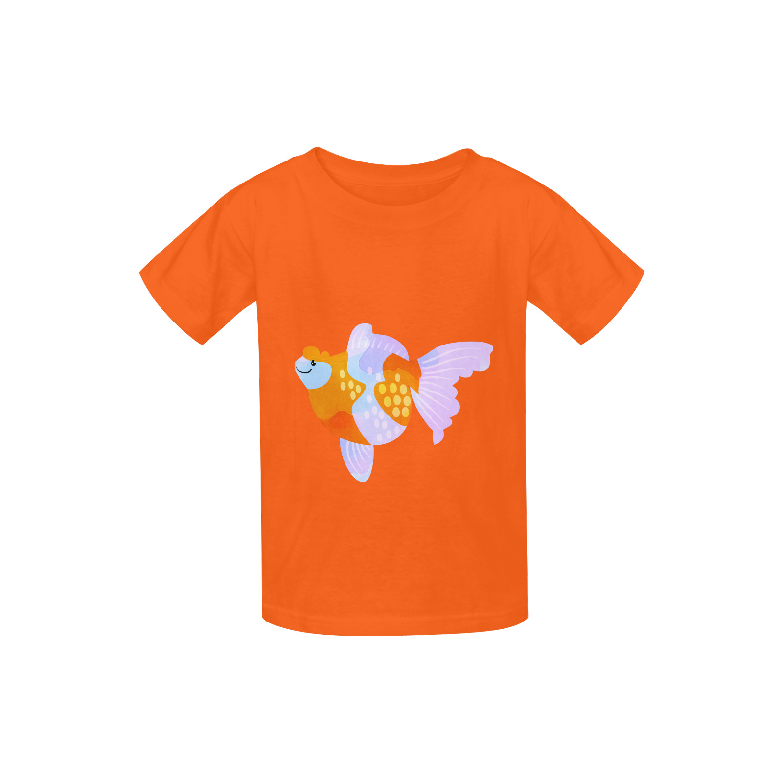 Pearlscale Fancy Aquarium Gold Fish Cartoon Kid's  Classic T-shirt (Model T22)