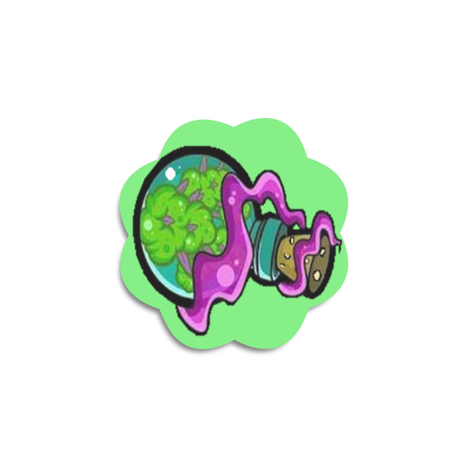 marijuana jarful Flower-Shaped Fridge Magnet