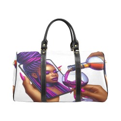 Purple Phone Lady New Waterproof Travel Bag/Small (Model 1639)