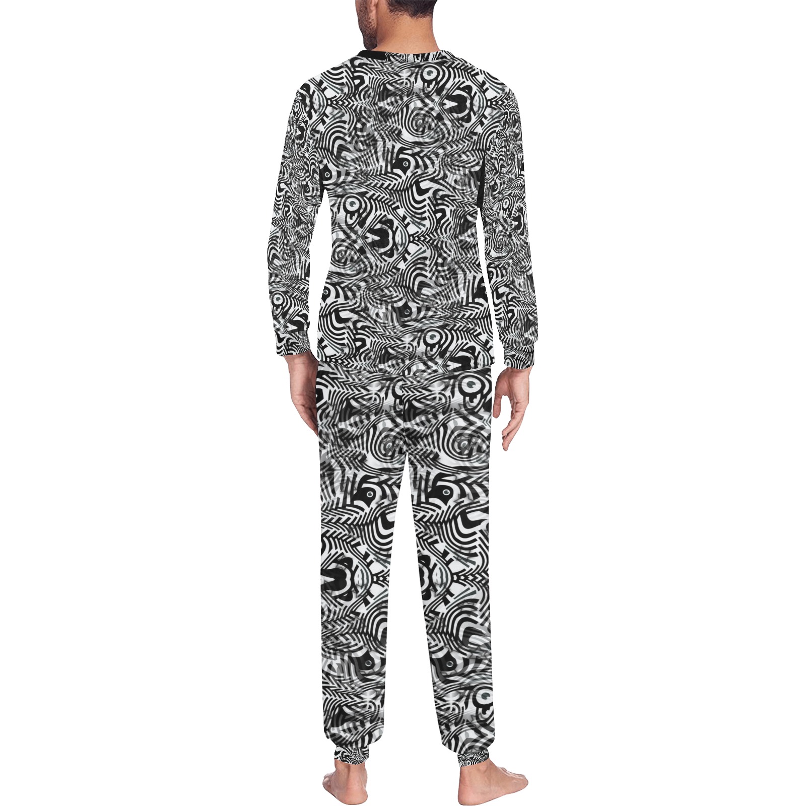 Zebra by Artdream Men's All Over Print Pajama Set with Custom Cuff