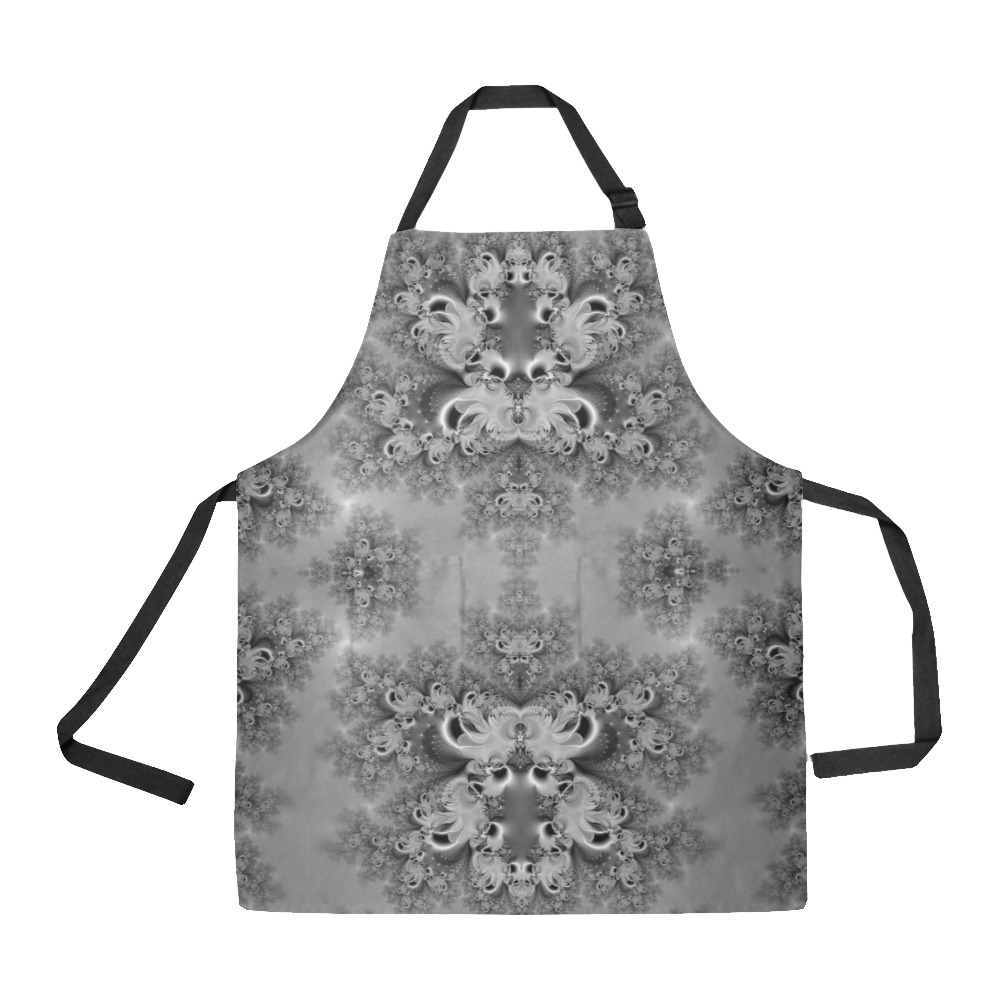 Cloudy Day in the Garden Frost Fractal All Over Print Apron