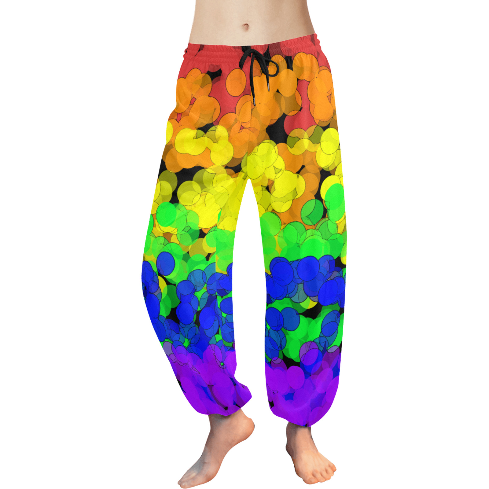 Gay Pride Bokeh Women's All Over Print Harem Pants (Model L18)