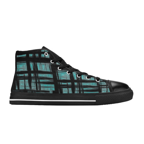 Contemporary Kids' High Top Canvas Shoes-4 Sides (Model 017)