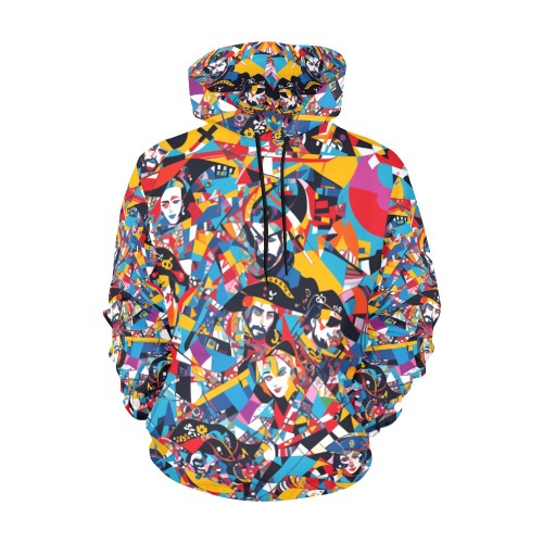 Fantasy pirates colorful geometric abstract art. All Over Print Hoodie for Men (USA Size) (Model H13)