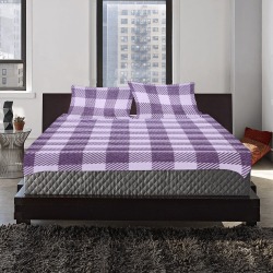 Pastel Purple Plaid 3-Piece Bedding Set