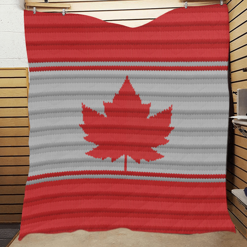 Canada Knit Print Quilt Quilt 60"x70"