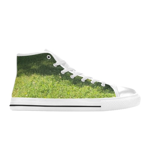 Fresh Grreeen Grass Collection Men’s Classic High Top Canvas Shoes (Model 017)