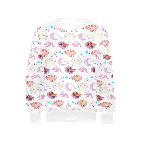Pattern Girls' All Over Print Crew Neck Sweater (Model H49)