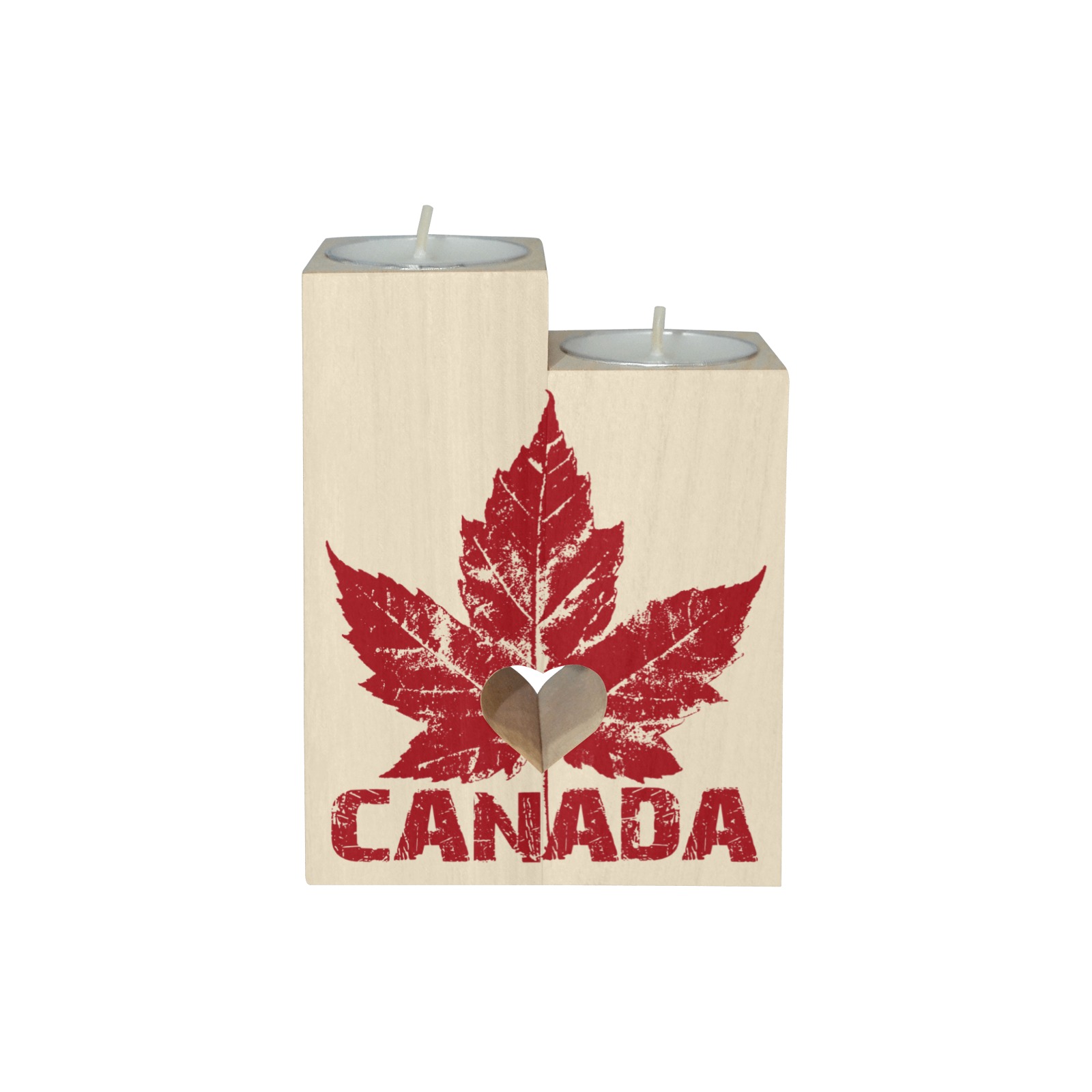 Cool Canada Candle Holders Wooden Candle Holder (Without Candle)