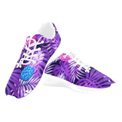 Purple Tropical Women's Athletic Shoes (Model 0200)