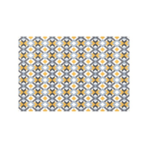 Retro Angles Abstract Geometric Pattern Placemat 12’’ x 18’’ (Set of 4)