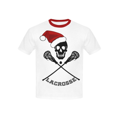 Santa Hat Lacrosse Skull Christmas