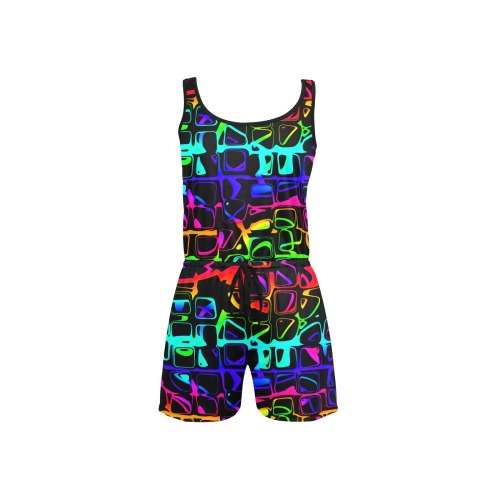 Neon 1 All Over Print Short Jumpsuit