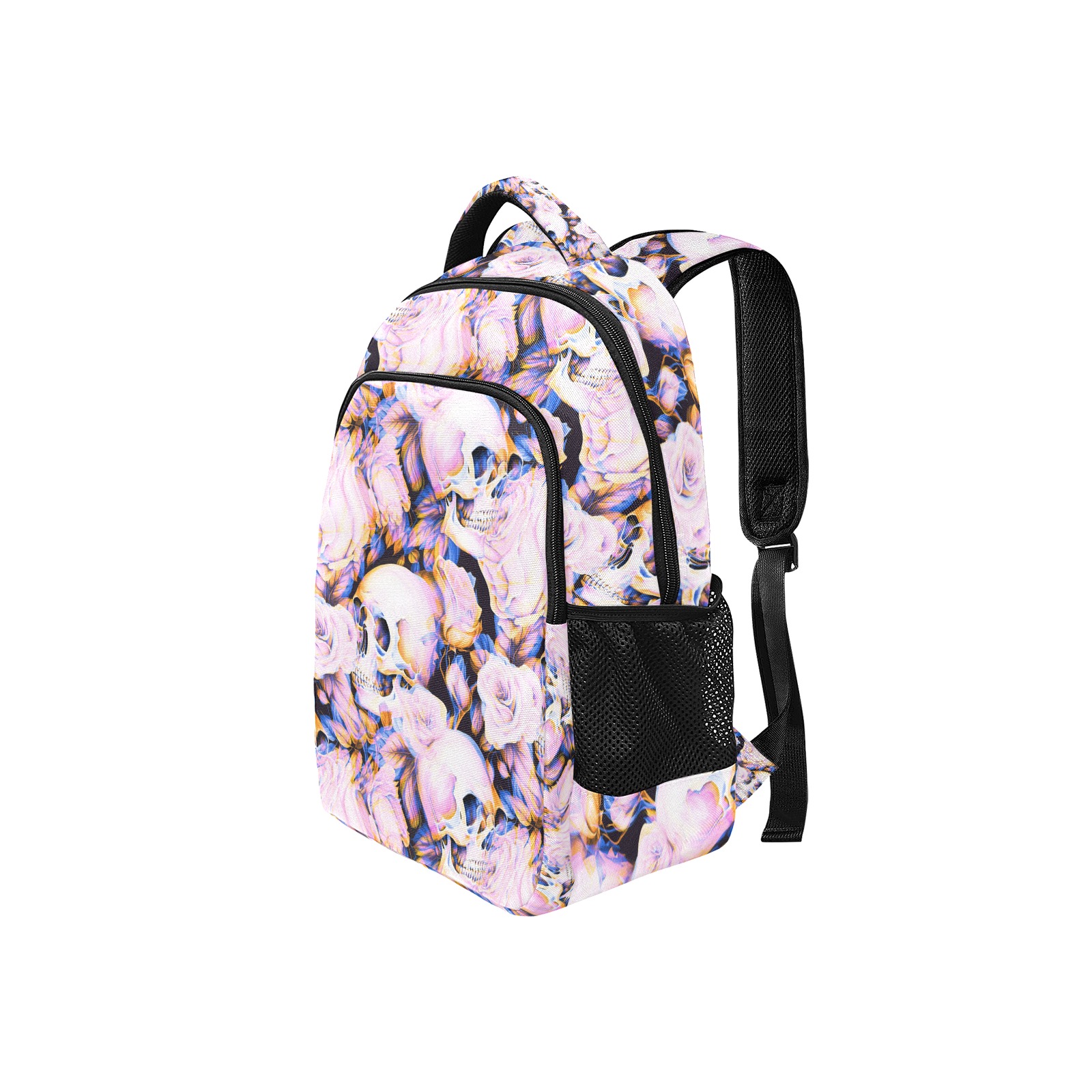 Psychedelic Pink Skull Multifunctional Backpack (Model 1731)