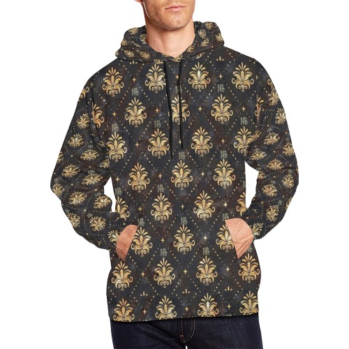Royal Pattern by Nico Bielow All Over Print Hoodie for Men (USA Size) (Model H13)