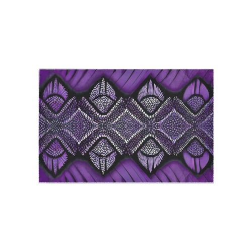 violet and white diamond's Area Rug 5'x3'3''