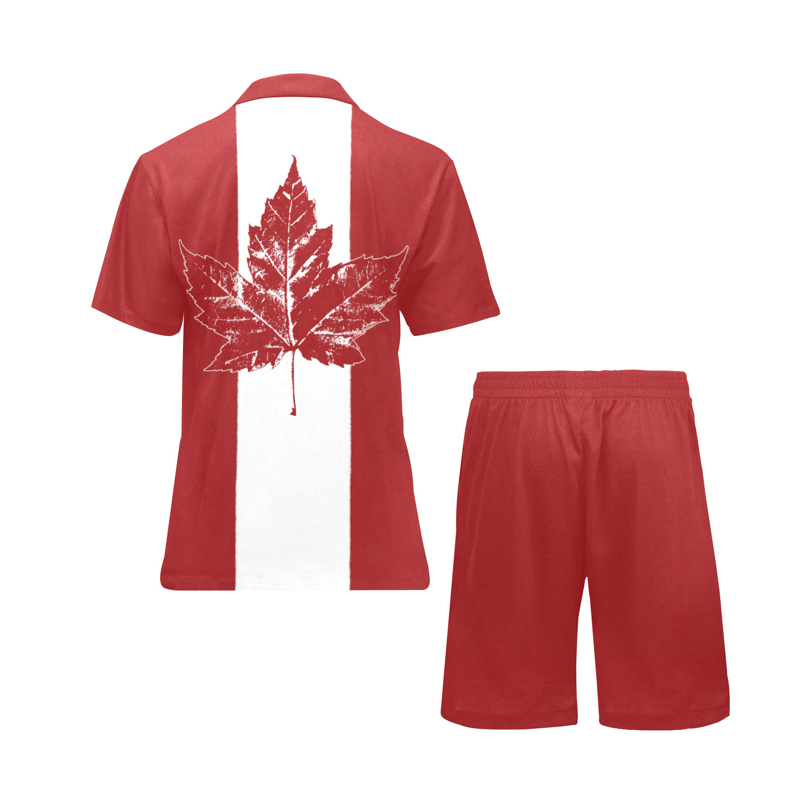 Cool Canada Pajama Set Men's V-Neck Short Pajama Set