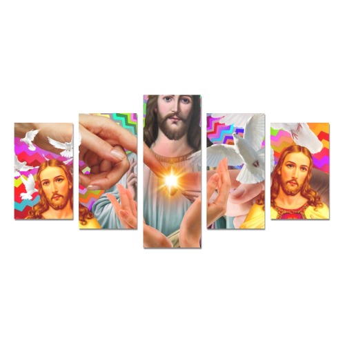 JESUS CHRIST 5 Canvas Print Sets C (No Frame)