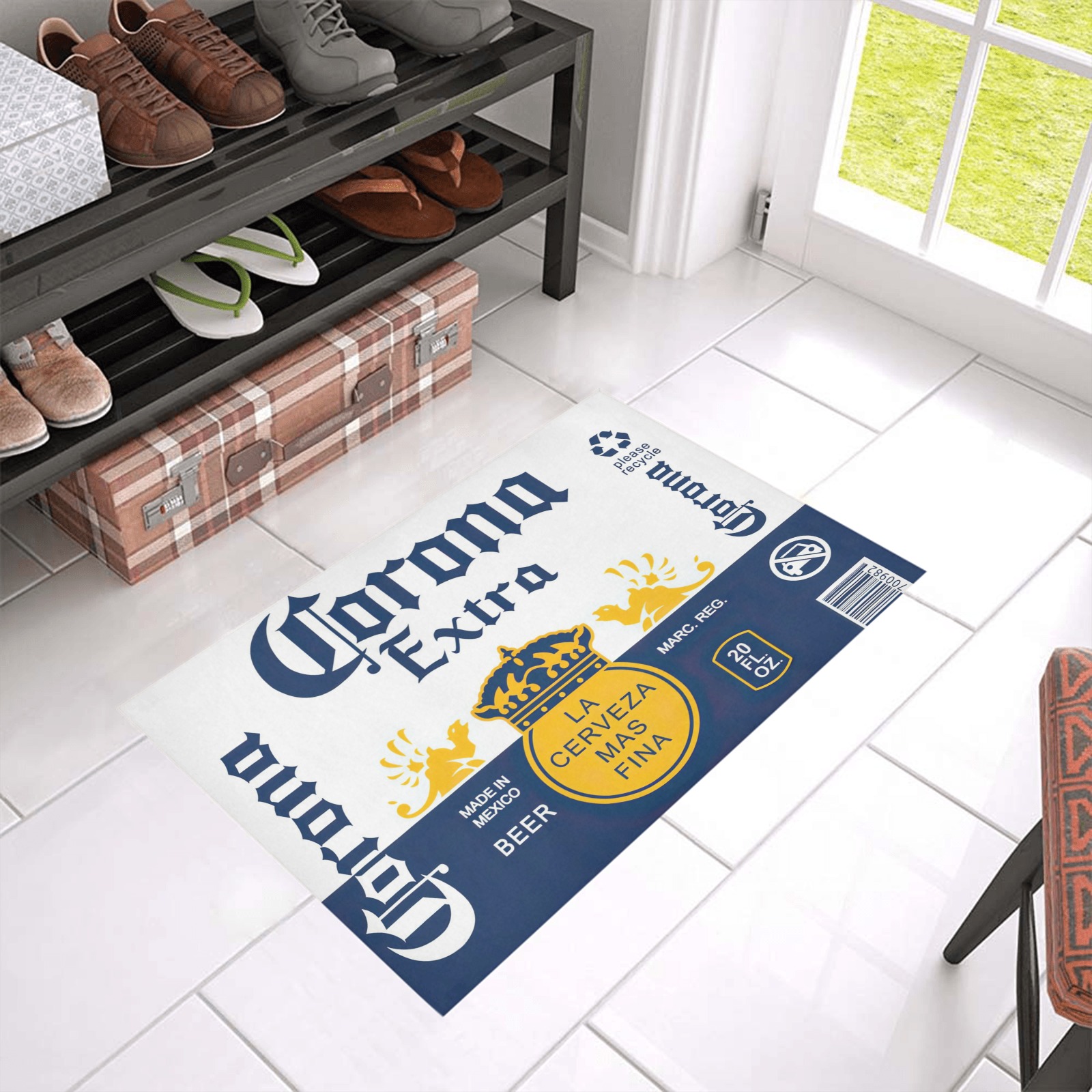 Corona Beer Matt Azalea Doormat 24" x 16" (Sponge Material)