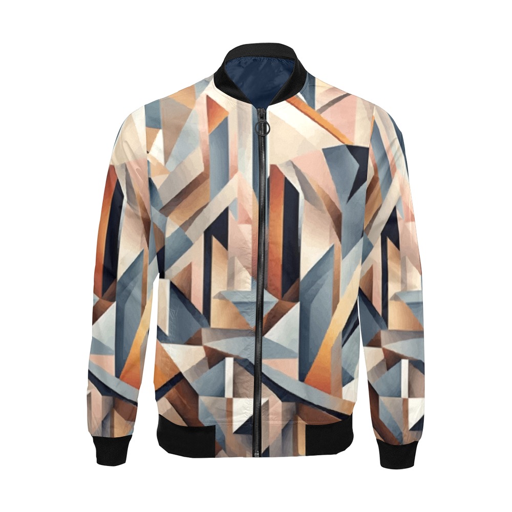 Irregular pattern of geometric shapes abstract art All Over Print Bomber Jacket for Men (Model H19)