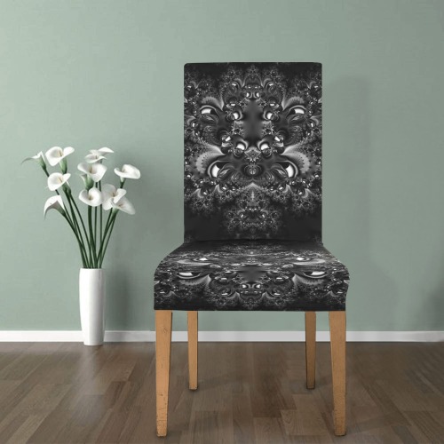 Frost at Midnight Fractal Chair Cover (Pack of 4)